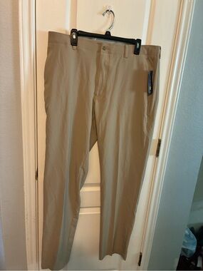 Men's Tan Chino Pants — Classic Straight Fit